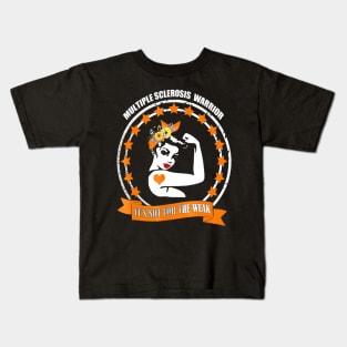 sclerosis multiple awareness warrior gift support fit Kids T-Shirt